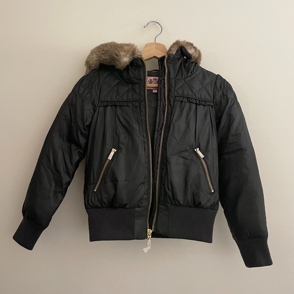 NEW! JUICY COUTURE Girls Shimmer Puffer Jacket
